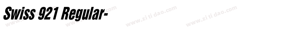 Swiss 921 Regular字体转换